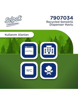Gndz Store Selpak Professional Recycled Sensörlü Havlu, 135 Metre
