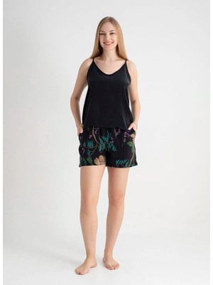 Vivis Siyah Kadın Pijama Şort 50VIV10910