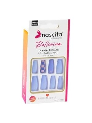 Gndz Store 24'lü Ballerina Renkli Takma Tırnak - 158