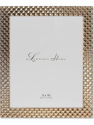 Gndz Store Frames Desenli Cilalı Metal Resim Çerçevesi, 8X10, Altın