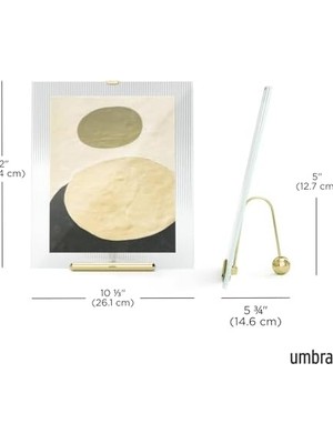 Gndz Store Flute Resim Çerçevesi, 20X25 Cm, Pirinç Rengi, Modern Minimalist Masa Çerçevesi