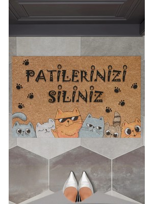 Charmbi Kedi Patileri Dekoratif Çok Amaçlı Iç ve Dış Kapı Paspası