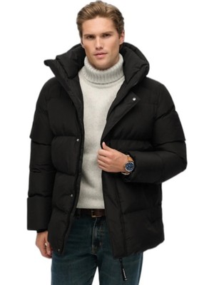Superdry Siyah Erkek Kapüşonlu Regular Fit Mont M5012285A-02A