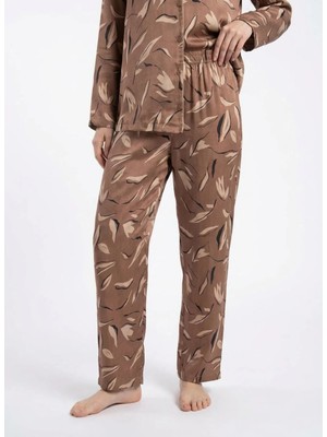 Vivis Somon - Gri - Beyaz Kadın Pijama Alt 50VIV10712