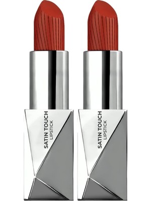 Gndz Store Alix Avien Uzun Süre Kalıcı Nemlendirici Pürüzsüz Etkili Yarı Mat Ruj Satin Lipstick 824 Brick Red (2 Paketi)