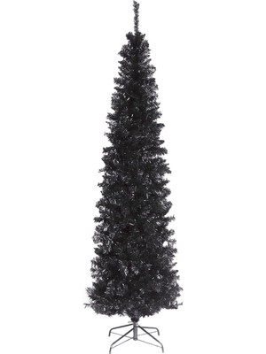 Gndz Store Ağaç 2 Ayak Siyah Parlak Tel Ağaç ile Birlikte, (Plastik TT33 – 704 – 20 – 1), Pvc, Siyah, 6 Feet