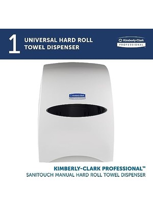 Gndz Store Sanitouch Sert Rulo Kağıt Havlu Dispenseri (09991), Eller Serbest Çekme Dağıtımı, Beyaz