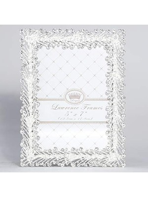 Gndz Store Frames 5x7 Jasmond Gümüş Metal Kristal Sprey Resim Çerçevesi