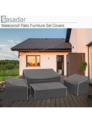 Gndz Store Mobilya Kılıfları, Dış Mekan Mobilya Kılıfı Su Geçirmez 4 Parça, Mobilya Seti Kılıfları, Ağır Hizmet Kılıfları, Ourdoor Kanepe Örtüsü, 2 Kılıfı, Sehpa Örtüsü Dahil -Xl