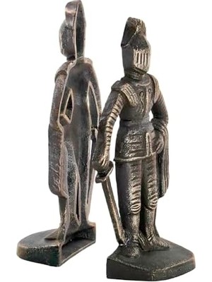 Gndz Store SP14917 Ortaçağ Şövalyesi Demir Kitaplıklar, Bronz