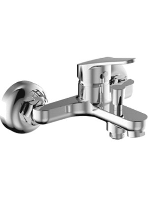 Bien Claire BB01051102 Krom Banyo Bataryası Aç - Kapa Özellikli Uzun Çıkış Ucu ile