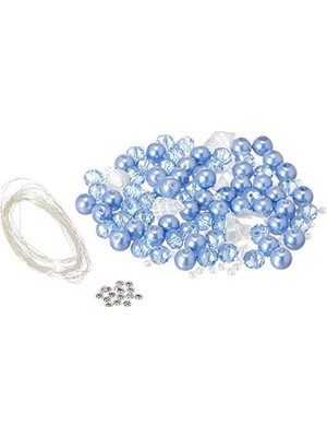 Gndz Store Christmas Beaded Crystal Ornament Kit-Blue Crystal Ice Drops -NCHBOK-022