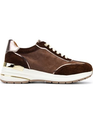 Tamer Tanca Kadın Hakiki Deri Kahve Sneakers & Spor Ayakkabı 298 7095 Bn Ayk Y26 Khv Suet/khv Nbk/brnz