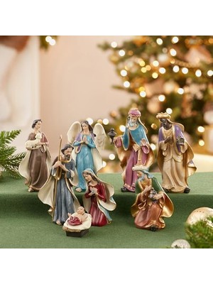 Gndz Store Kurt S. Adler Resin Bibloları, 16 Cm, 8 Parça Set