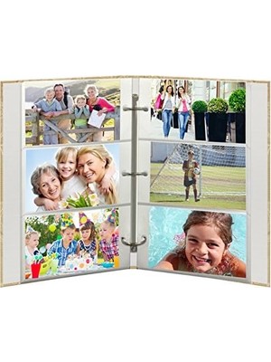 Gndz Store (Jasmine) - 3-Ring Album 300 Pockets Hold 4x6 Photos, Jasmine