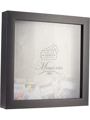 Gndz Store Frames Biletler Için Gölge Kutusu, 25,4 x 25,4 Cm, Siyah