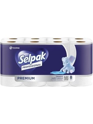 Gndz Store Selpak Professional Premium Havlu Kağıt, 8 Rulo