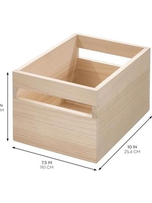 Gndz Store Kulplu Saklama Kutusu, Mutfak Dolabı Düzenleyici, Raf Veya Saklama Dolabı Için, Çok Yönlü Kutu, Bej, 25,4 x 19,1 x 15,7 cm