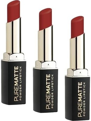 Gndz Store Pure Powder Lipstick No: 120 - Nemlendirici Pudramsı Mat Ruj (3 Paketi)