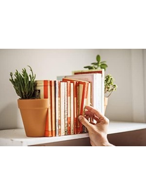 Gndz Store Uk Çiçek Saksısı-Kitap Sehpası, Plastik, Kahverengi, 12 x 12 x 15,5 cm