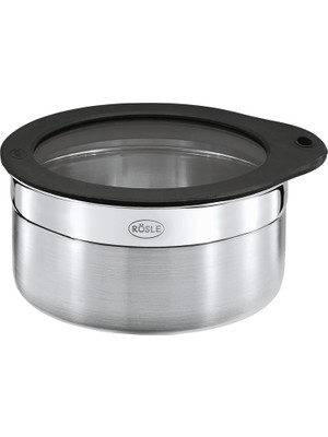 Gndz Store Taze Tutma Kapaklı Kavanoz, 12 Cm, Paslanmaz Çelik, Cammit Silikon Jant Kapak, Aroma Geçirmez Conta, Bulaşık Makinesinde Yıkanabilir
