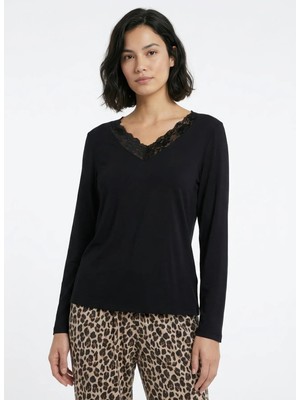 Vivis Siyah Kadın Pijama Üst 50VIV10821
