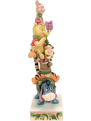 Gndz Store Jim Shore The Pooh And Tarafından Gelenekleri Koleksiyonu Yığılmış Heykelcik- Taş Reçine El Boyalı El Boyalı Figürleri Ev Dekorasyonu Heykeli, 22,75