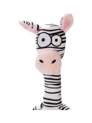 YF Tekstil Ambalaj Köpek Oyuncağı, Sesli, Zebra, Peluş, Siyah/beyaz, 33X10X9CM