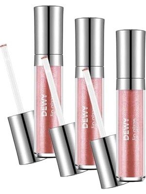 Gndz Store Dewy Lip Glaze Parlak & Dolgun Görünüm Veren Yapışmayan Dudak Parlatıcısı 005 Bronze Statue (3 Paketi)