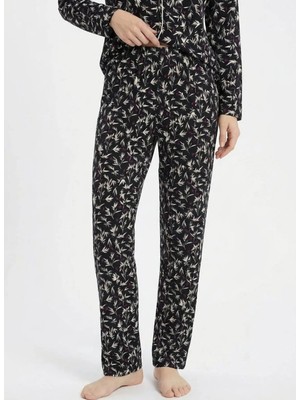 Sixteensixty Siyah - Fuşya Kadın Pijama Alt 403SIX-1116-120