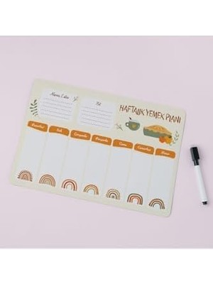 Gndz Store Haftalık Yemek Planlayıcı Buzdolabı Magneti