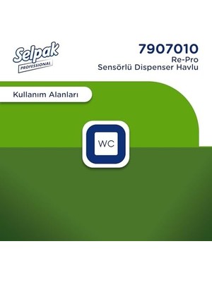 Gndz Store Selpak Professional Re-Pro Sensörlü Dispenser Havlu 6 Rulo 21CM x 135 M
