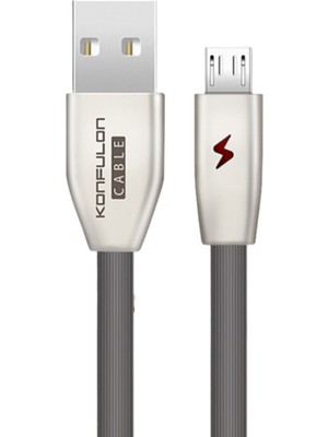 Vexor S53 LED Işıklı Micro USB Kablo 1m 3A - Siyah