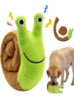 YF Tekstil Ambalaj Tineke Salyangoz Peluş Köpek Sesli Oyuncağı Ödül Mama Saklama ve Çiğneme Oyuncağı 1 Adet