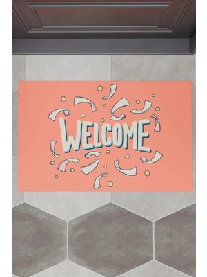 Charmbi Welcome Dekoratif Çok Amaçlı Iç ve Dış Kapı Paspası