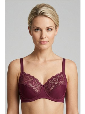 NEWBRA LINGERIE Kadın Balenli Toparlayıcı Sütyen - Bordo