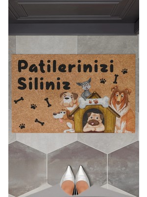 Charmbi Köpek Patileri Dekoratif Çok Amaçlı Iç ve Dış Kapı Paspası
