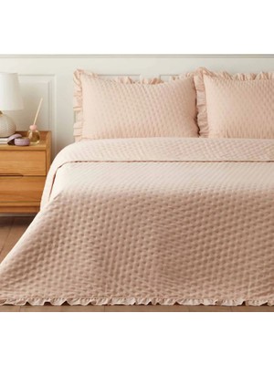 English Home Pembe Yatak Örtüsü Soft Ruffle