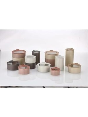 Gndz Store One Seramik Saklama Kabı Gri 1000ML D-NEONE100-07