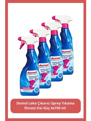 Domol Leke Çıkarıcı Sprey Yıkama Öncesi Oxi Güç 750 ml (4 Adet)