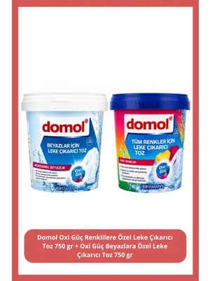 Domol Oxi Leke Çıkarıcı Toz 2 x 750 gr Beyaz ve Renkliler İçin Alman Üretim Derinlemesine Temizlik