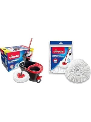 Gndz Store Turbo Pedallı Temizlik Seti, Siyah+ Turbo&easy Wring Yedek Paspas