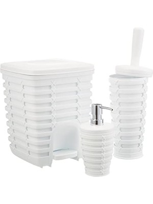 Gndz Store 5 Li Banyo Seti, Beyaz