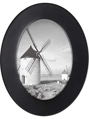Gndz Store International Designs Klasik Oval Siyah Ahşap Resim Çerçevesi, 5x7, Siyah