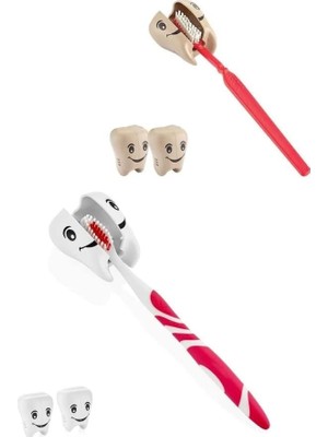 Gndz Store Hayveys 2 Li Bas-Çek Diş Fırçası Tutucu