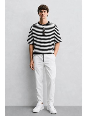 Madmext Beyaz Basic Erkek Pantolon 4242