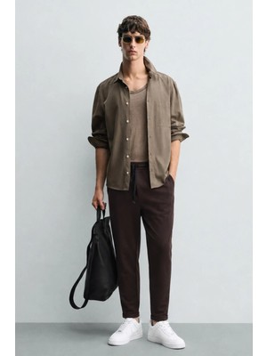 Madmext Kahverengi Basic Erkek Pantolon 4242