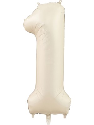 Le Mabelle Beyaz 1 Rakamı Parti Balonu