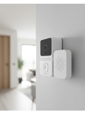 YF Tekstil Ambalaj Wifi Akıllı Kapı Zili Kamera Gece Görüşlü Çift Yönlü Sesli - YFTA161117-8397