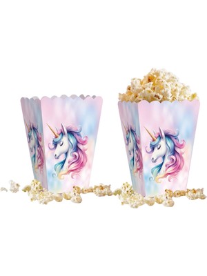 Le Mabelle Pembe Unicorn Figürlü 8'li Mısır Kutusu